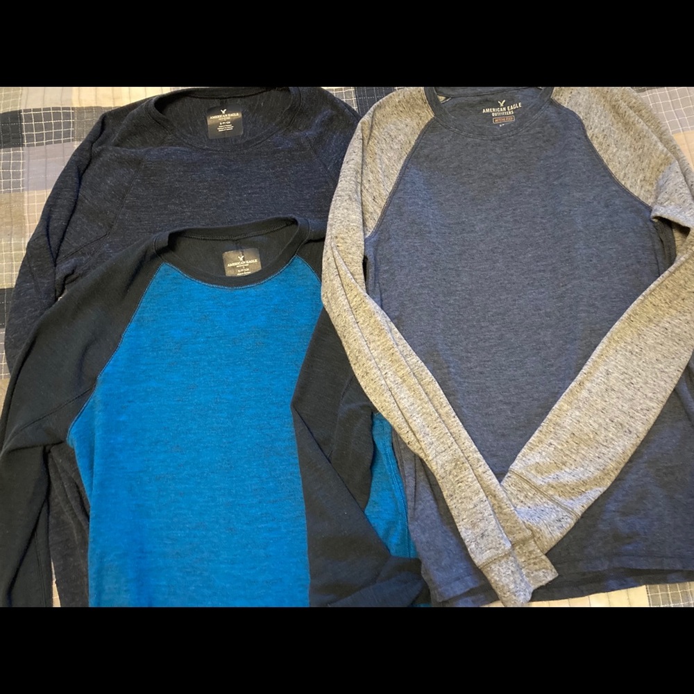Lot 3 men american eagle thermal long sleeve small